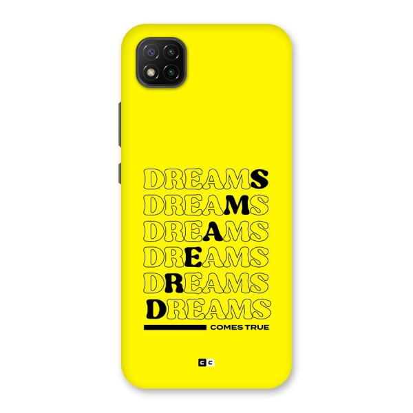 Dreams Comes True Back Case for Poco C3
