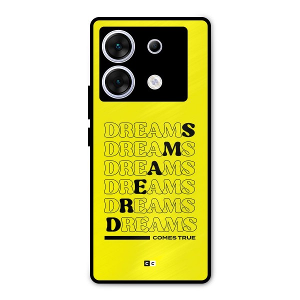 Dreams Comes True Metal Back Case for Infinix Zero 30 5G