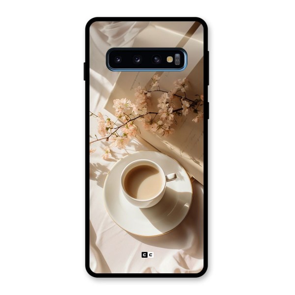Early Morning Tea Glass Back Case for Galaxy S10
