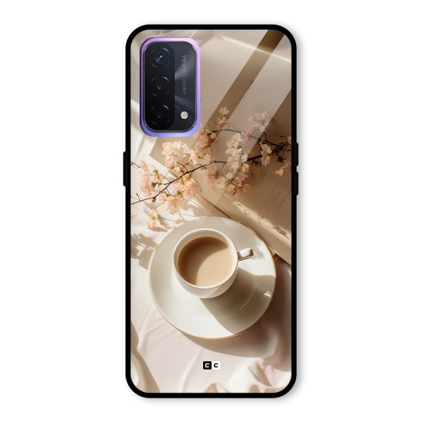 Early Morning Tea Glass Back Case for Oppo A74 5G