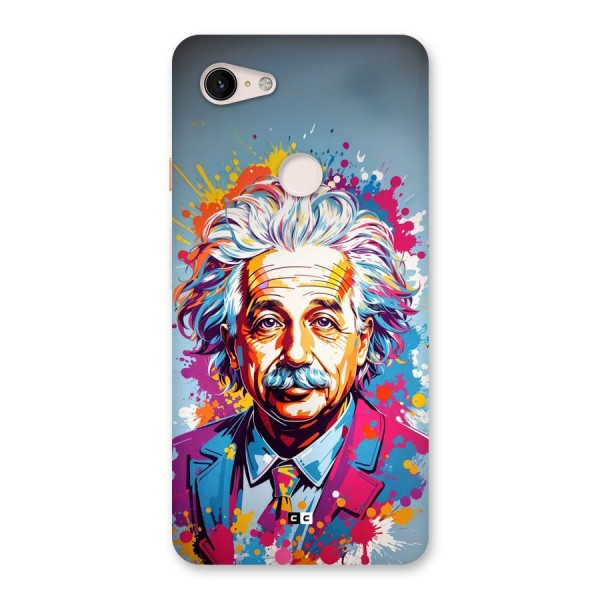 Einstein illustration Back Case for Google Pixel 3 XL