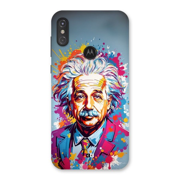 Einstein illustration Back Case for Motorola One Power