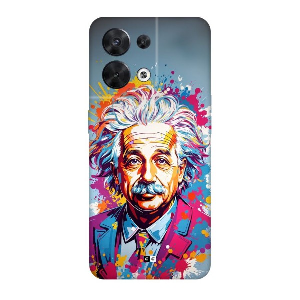 Einstein illustration Back Case for Oppo Reno8 5G