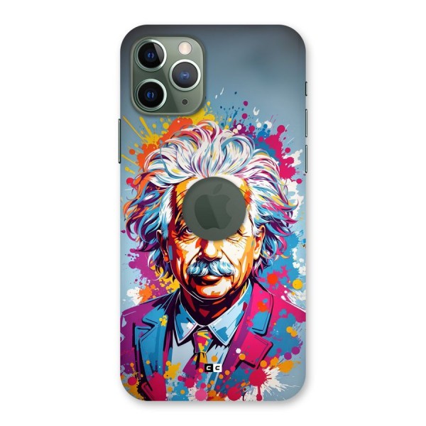 Einstein illustration Back Case for iPhone 11 Pro Logo Cut