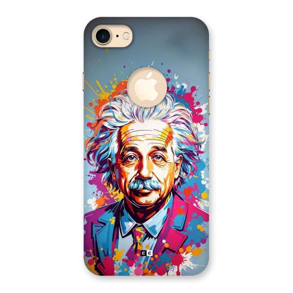 Einstein illustration Back Case for iPhone 8 Logo Cut