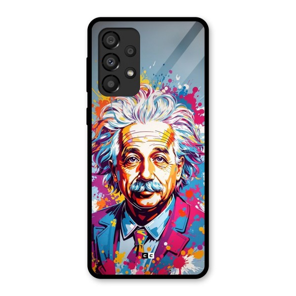 Einstein illustration Glass Back Case for Galaxy A33 5G