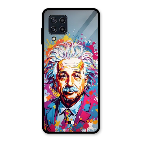 Einstein illustration Glass Back Case for Galaxy M32