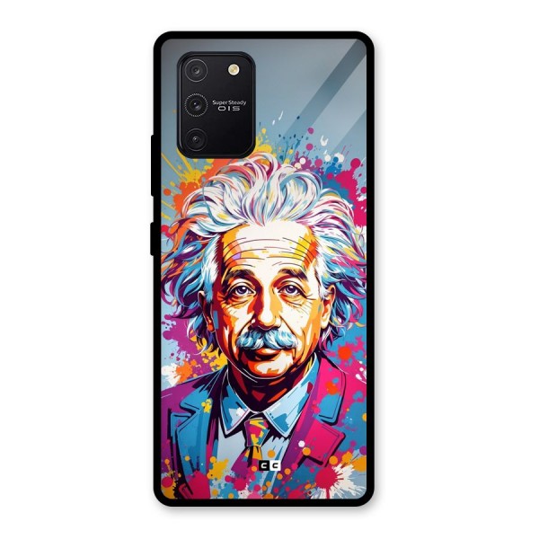 Einstein illustration Glass Back Case for Galaxy S10 Lite