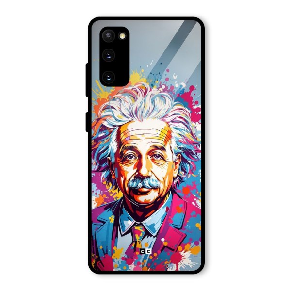 Einstein illustration Glass Back Case for Galaxy S20 FE