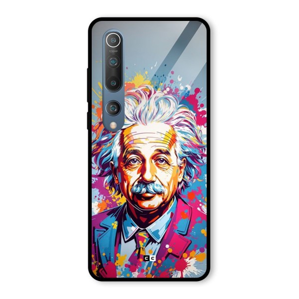Einstein illustration Glass Back Case for Mi 10