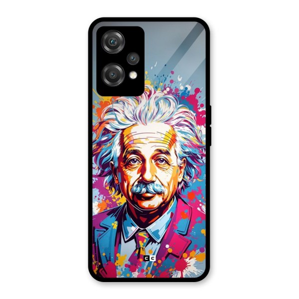 Einstein illustration Glass Back Case for OnePlus Nord CE 2 Lite 5G