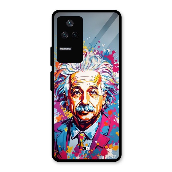Einstein illustration Glass Back Case for Poco F4 5G