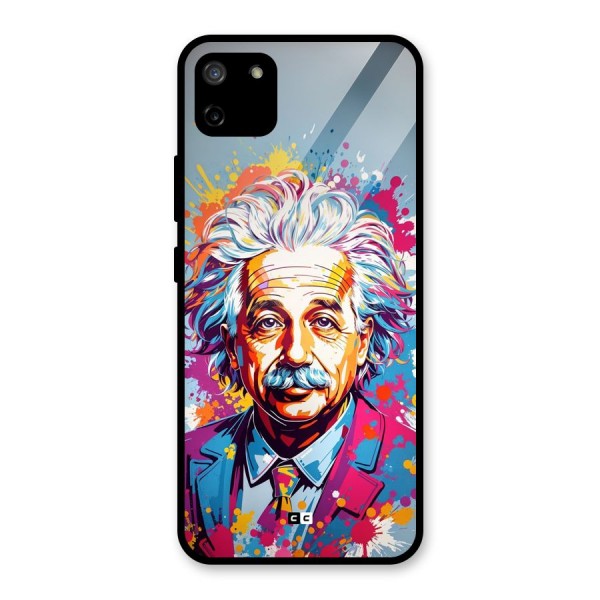 Einstein illustration Glass Back Case for Realme C11