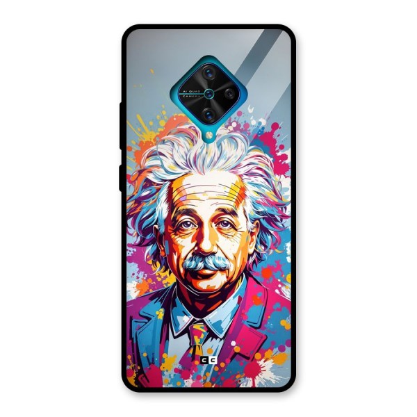 Einstein illustration Glass Back Case for Vivo S1 Pro