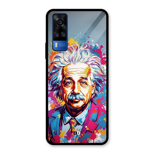Einstein illustration Glass Back Case for Vivo Y51