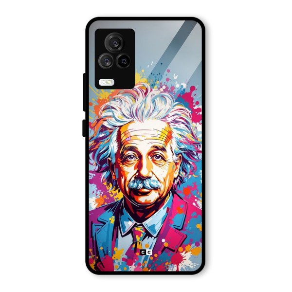 Einstein illustration Glass Back Case for Vivo iQOO 7 Legend 5G