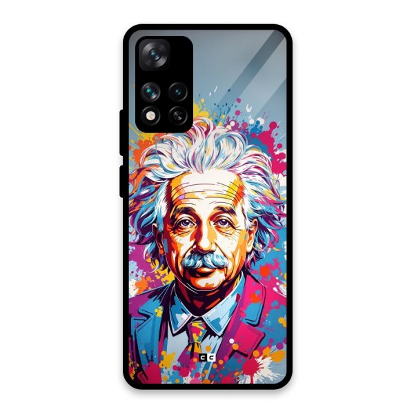 Einstein illustration Glass Back Case for Xiaomi 11i 5G
