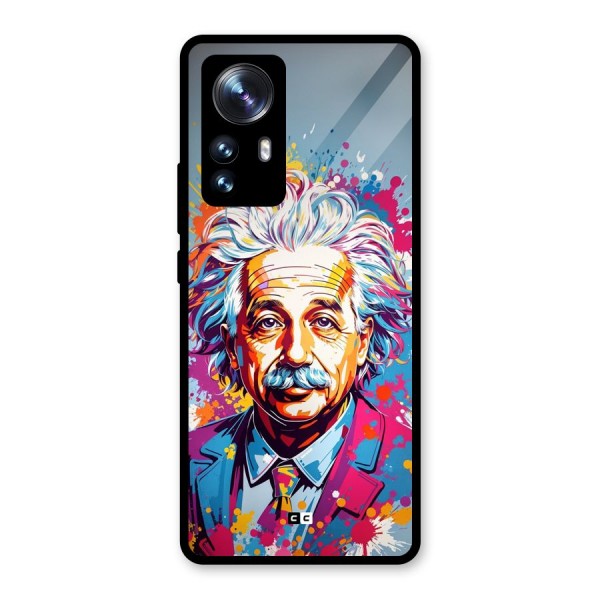 Einstein illustration Glass Back Case for Xiaomi 12 Pro