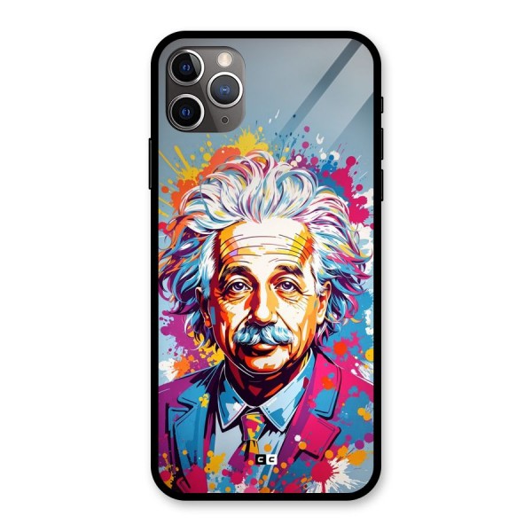 Einstein illustration Glass Back Case for iPhone 11 Pro Max