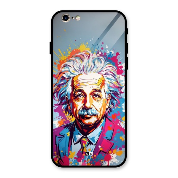 Einstein illustration Glass Back Case for iPhone 6 6S