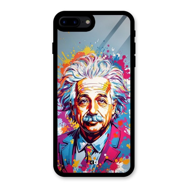Einstein illustration Glass Back Case for iPhone 7 Plus