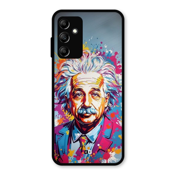 Einstein illustration Metal Back Case for Galaxy A14 5G