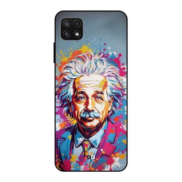 Einstein illustration Metal Back Case for Galaxy A22 5G