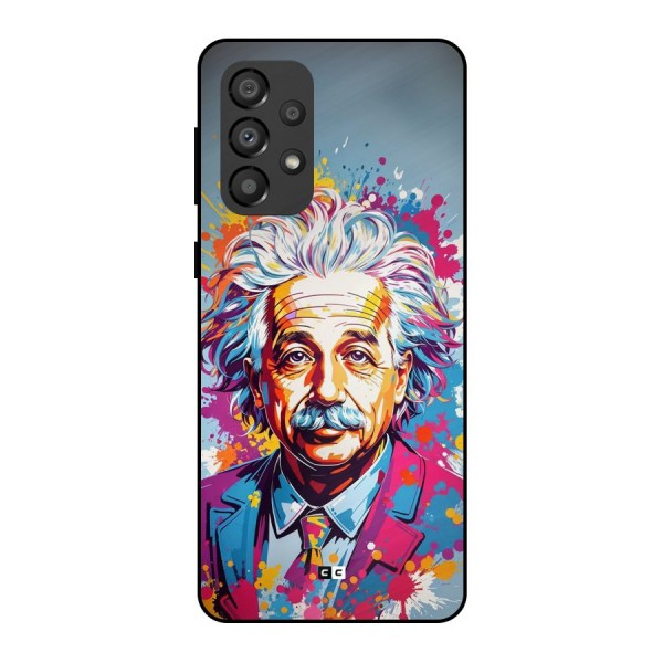 Einstein illustration Metal Back Case for Galaxy A33 5G