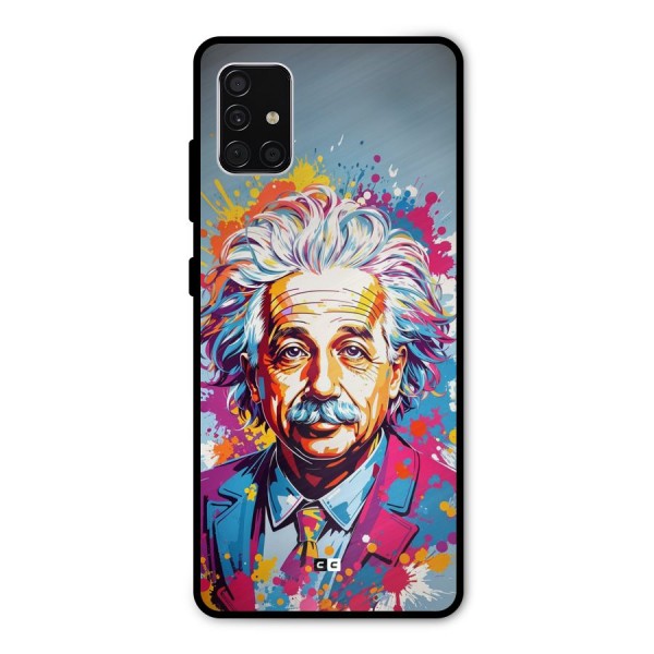 Einstein illustration Metal Back Case for Galaxy A51
