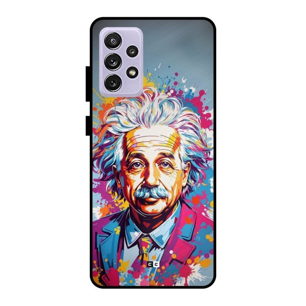 Einstein illustration Metal Back Case for Galaxy A72