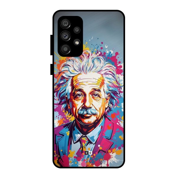 Einstein illustration Metal Back Case for Galaxy A73 5G