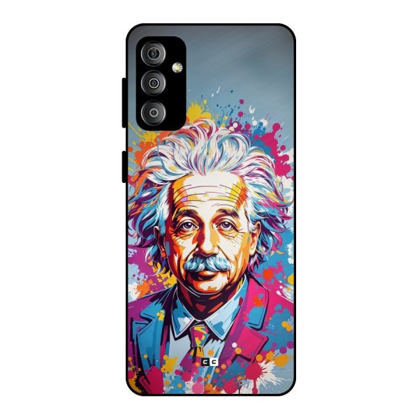Einstein illustration Metal Back Case for Galaxy F23