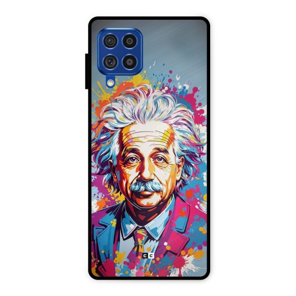 Einstein illustration Metal Back Case for Galaxy F62