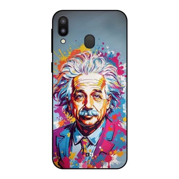 Einstein illustration Metal Back Case for Galaxy M20
