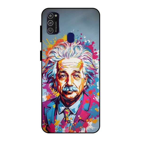 Einstein illustration Metal Back Case for Galaxy M21