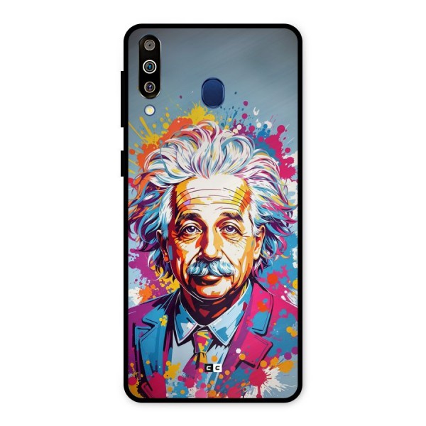 Einstein illustration Metal Back Case for Galaxy M30