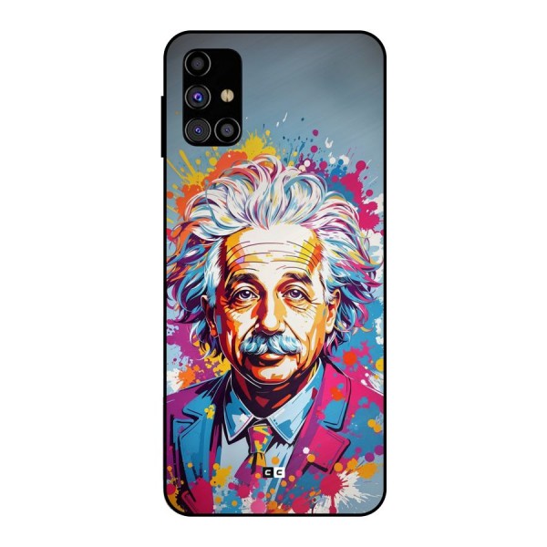 Einstein illustration Metal Back Case for Galaxy M31s