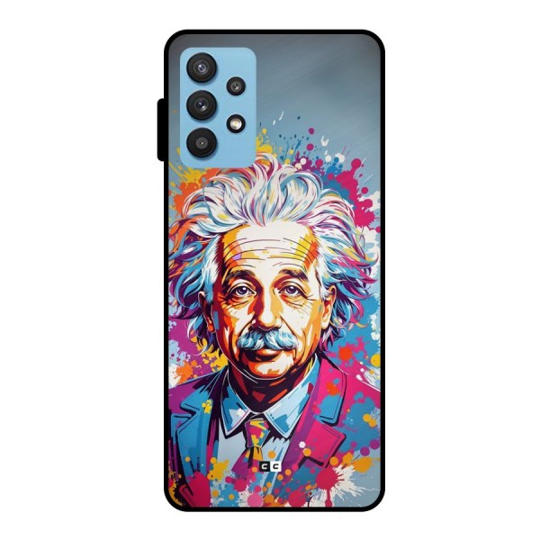 Einstein illustration Metal Back Case for Galaxy M32 5G