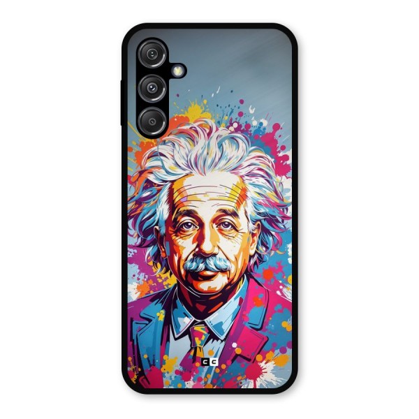 Einstein illustration Metal Back Case for Galaxy M34 5G
