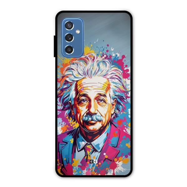Einstein illustration Metal Back Case for Galaxy M52 5G