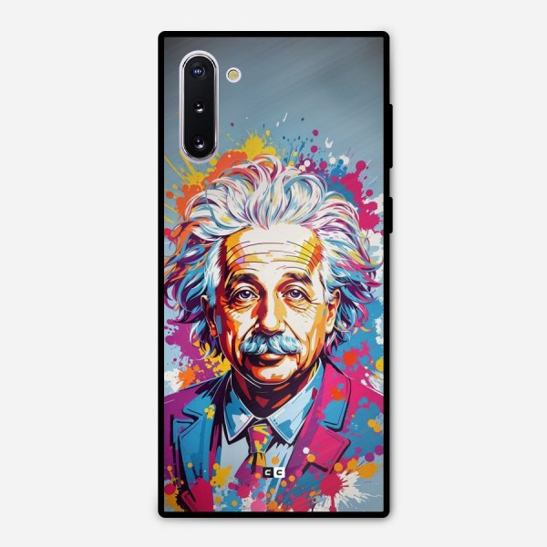 Einstein illustration Metal Back Case for Galaxy Note 10