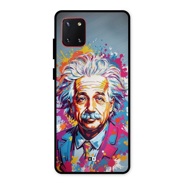 Einstein illustration Metal Back Case for Galaxy Note 10 Lite