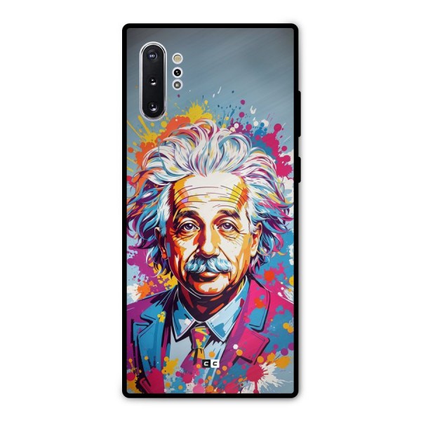Einstein illustration Metal Back Case for Galaxy Note 10 Plus
