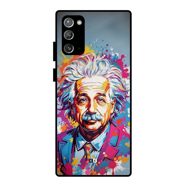 Einstein illustration Metal Back Case for Galaxy Note 20