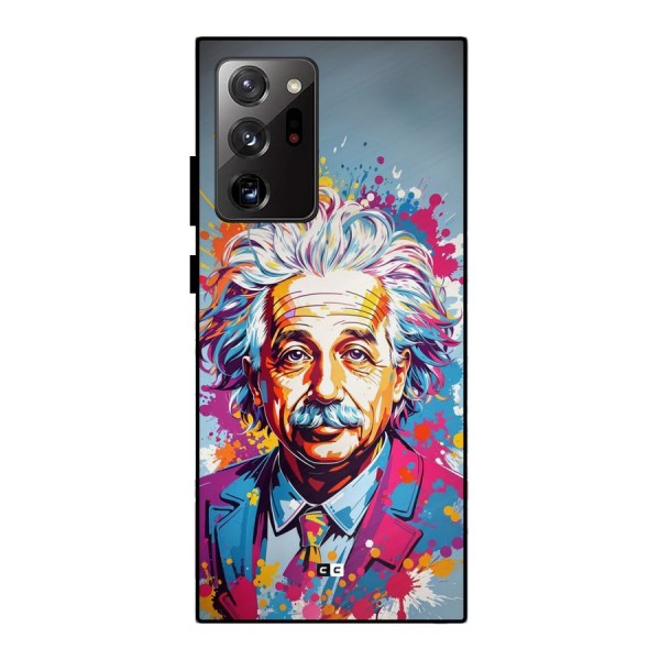 Einstein illustration Metal Back Case for Galaxy Note 20 Ultra