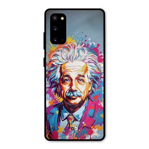 Einstein illustration Metal Back Case for Galaxy S20