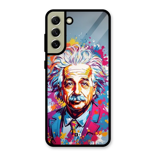 Einstein illustration Metal Back Case for Galaxy S21 FE 5G (2023)
