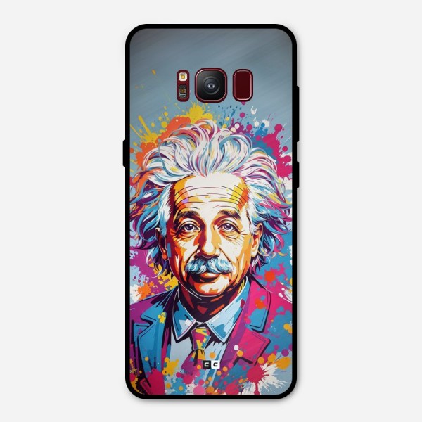 Einstein illustration Metal Back Case for Galaxy S8
