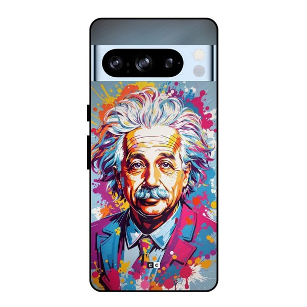 Einstein illustration Metal Back Case for Google Pixel 8 Pro