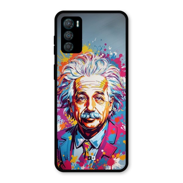 Einstein illustration Metal Back Case for Moto G42